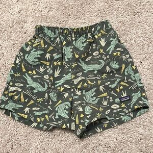 Patagonia Green Alligator Print Shorts